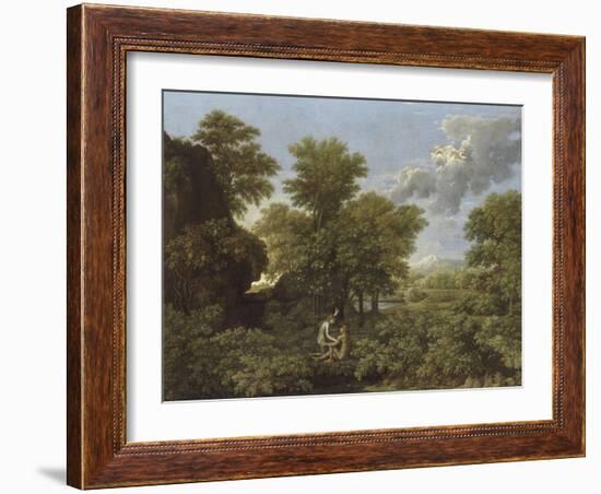 Le Printemps ou le Paradis terrestre-Nicolas Poussin-Framed Giclee Print
