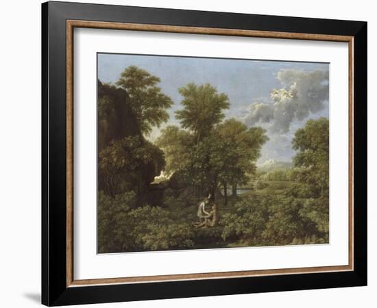 Le Printemps ou le Paradis terrestre-Nicolas Poussin-Framed Giclee Print