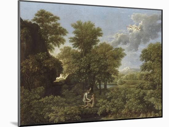 Le Printemps ou le Paradis terrestre-Nicolas Poussin-Mounted Giclee Print