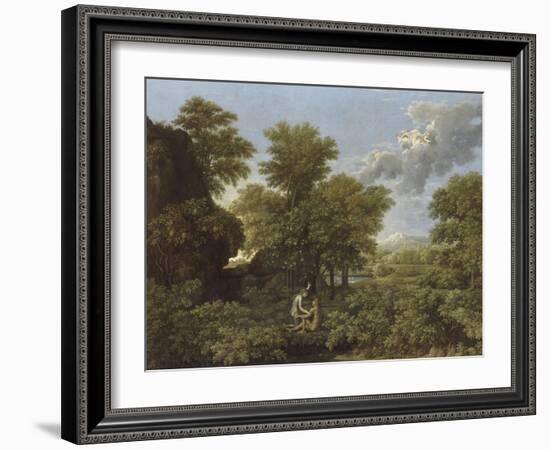 Le Printemps ou le Paradis terrestre-Nicolas Poussin-Framed Giclee Print