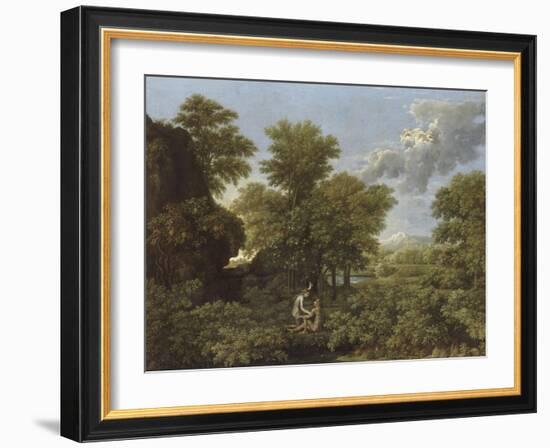 Le Printemps ou le Paradis terrestre-Nicolas Poussin-Framed Giclee Print