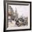 Le Quai Aux Fleurs and Hotel-Eugene Galien-Laloue-Framed Giclee Print