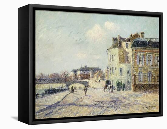 Le Quai De L'Oise a Pointoise, 1908-Gustave Loiseau-Framed Premier Image Canvas