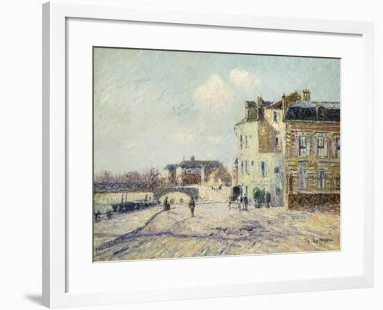 Le Quai De L'Oise a Pointoise, 1908-Gustave Loiseau-Framed Giclee Print