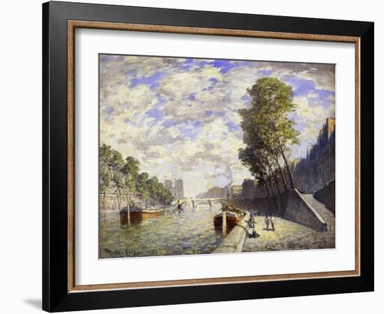 Le Quai Des Grands-Augustine, Paris-Frank Myers Boggs-Framed Giclee Print