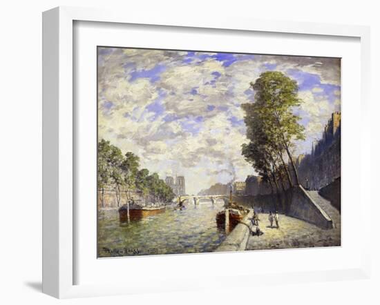 Le Quai Des Grands-Augustine, Paris-Frank Myers Boggs-Framed Giclee Print