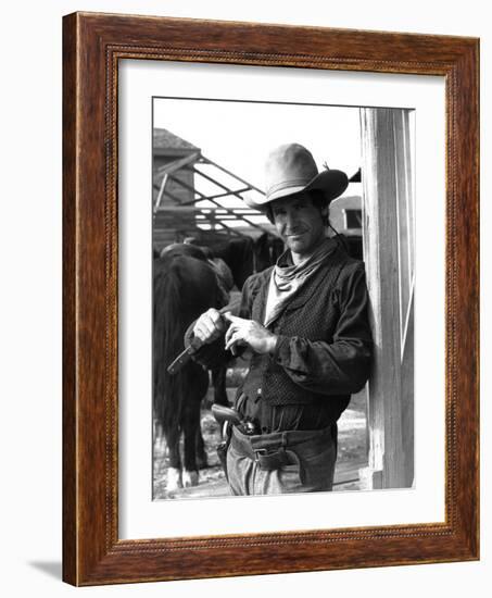 Le Rabbin au Far West THE FRISCO KID by Robert Aldrich with Harrison Ford, 1979 (b/w photo)-null-Framed Photo