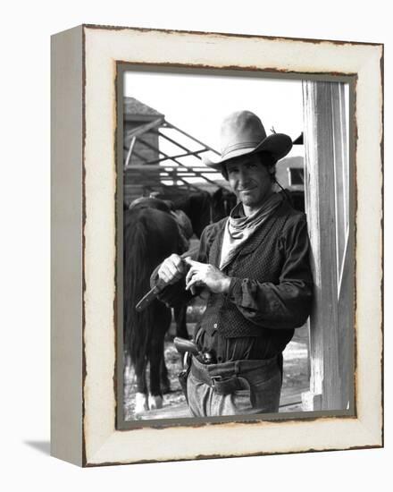 Le Rabbin au Far West THE FRISCO KID by Robert Aldrich with Harrison Ford, 1979 (b/w photo)-null-Framed Stretched Canvas