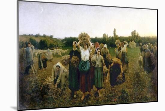 Le rappel des glaneuses-Jules Breton-Mounted Giclee Print