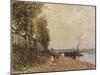 Le Remorqueur, le Loing à Saint-Mammès-Alfred Sisley-Mounted Giclee Print