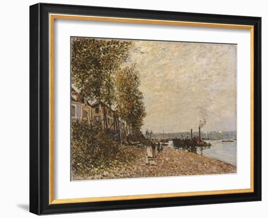 Le Remorqueur, le Loing à Saint-Mammès-Alfred Sisley-Framed Giclee Print