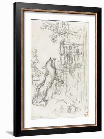 Le renard et les raisins-Gustave Moreau-Framed Giclee Print