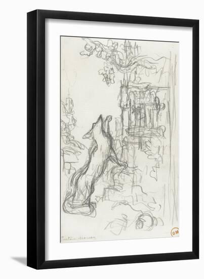 Le renard et les raisins-Gustave Moreau-Framed Giclee Print