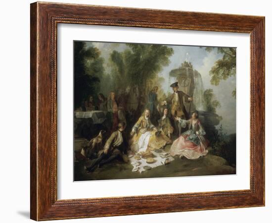 Le Repas au retour de la chasse-Nicolas Lancret-Framed Giclee Print