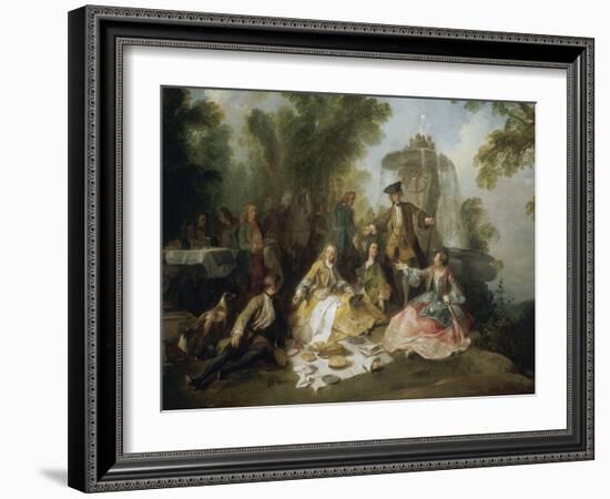 Le Repas au retour de la chasse-Nicolas Lancret-Framed Giclee Print