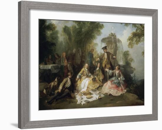 Le Repas au retour de la chasse-Nicolas Lancret-Framed Giclee Print