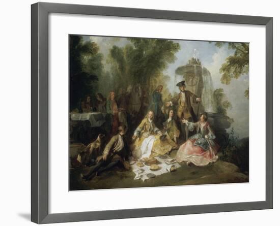 Le Repas au retour de la chasse-Nicolas Lancret-Framed Giclee Print