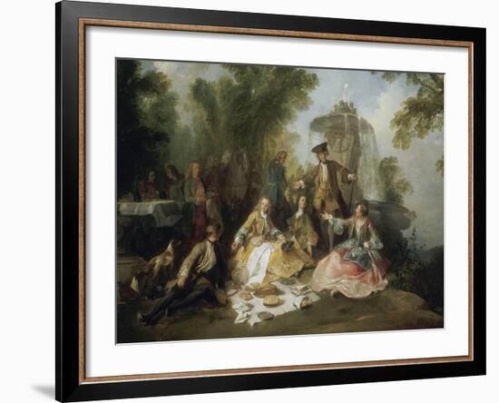 Le Repas au retour de la chasse-Nicolas Lancret-Framed Giclee Print