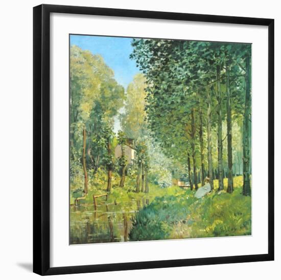 Le Repos au Bord du Ruisseau , 1872-Alfred Sisley-Framed Art Print