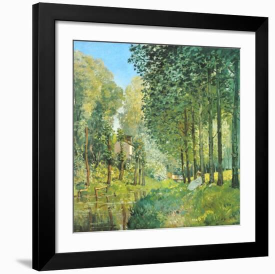 Le Repos au Bord du Ruisseau , 1872-Alfred Sisley-Framed Art Print