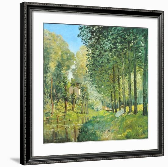 Le Repos au Bord du Ruisseau , 1872-Alfred Sisley-Framed Art Print