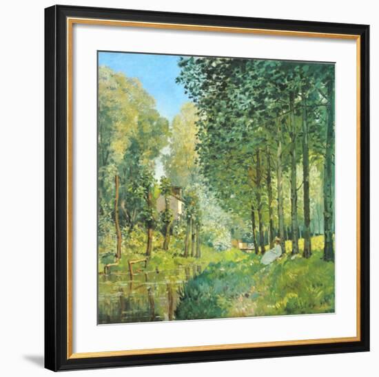 Le Repos au Bord du Ruisseau , 1872-Alfred Sisley-Framed Art Print