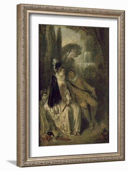 Le Repos Gracieux, C.1713-Jean Antoine Watteau-Framed Giclee Print