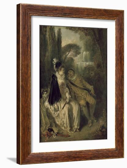 Le Repos Gracieux, C.1713-Jean Antoine Watteau-Framed Giclee Print