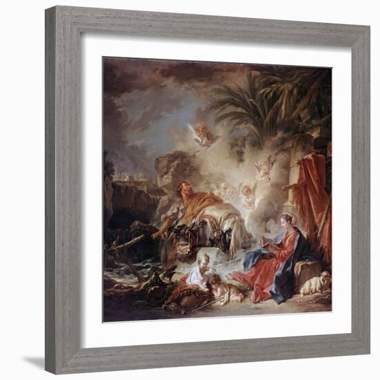 Le Repos Lors De La Fuite En Egypte  (Rest on the Flight into Egypt) Peinture De Francois Boucher-Francois Boucher-Framed Giclee Print