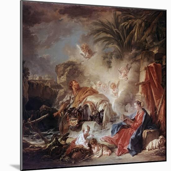 Le Repos Lors De La Fuite En Egypte  (Rest on the Flight into Egypt) Peinture De Francois Boucher-Francois Boucher-Mounted Giclee Print