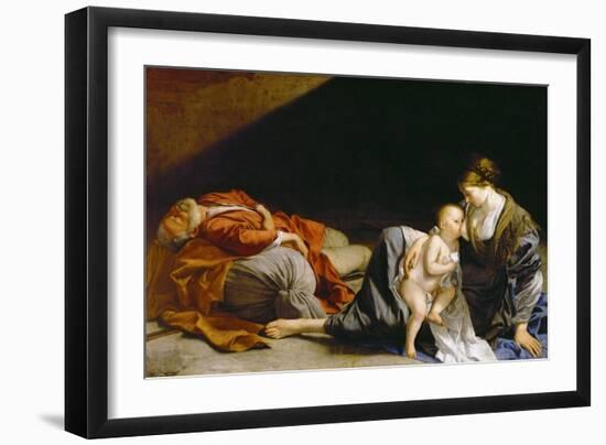 Le Repos Pendant La Fuite En Egypte - the Rest on the Flight into Egypt - Orazio Gentileschi (1563--Orazio Gentileschi-Framed Giclee Print