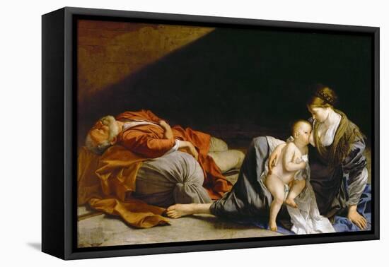 Le Repos Pendant La Fuite En Egypte - the Rest on the Flight into Egypt - Orazio Gentileschi (1563--Orazio Gentileschi-Framed Premier Image Canvas