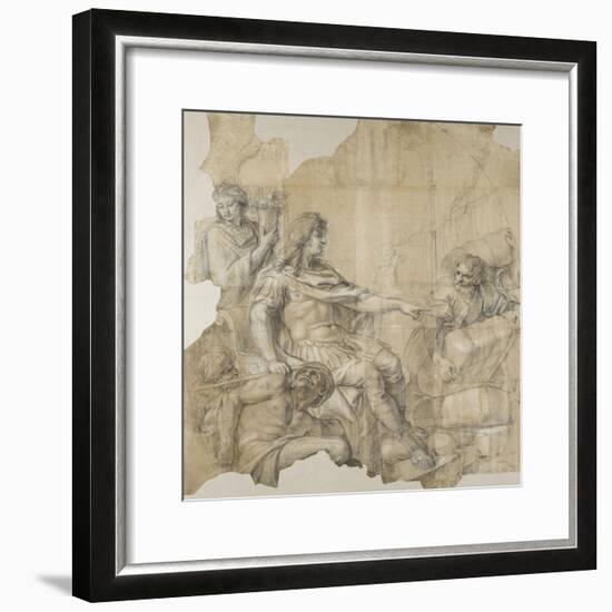 Le Rétablissement de la navigation-Charles Le Brun-Framed Giclee Print