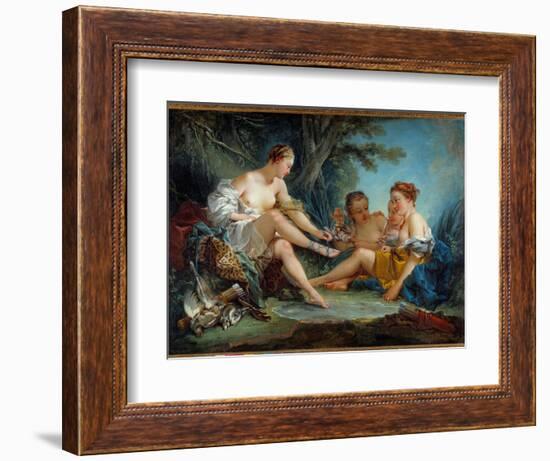 Le Retour De La Chasse De Diane Painting by Francois Boucher (1703-1770) 1745 Sun. 0,94X1,31 M Pari-Francois Boucher-Framed Giclee Print