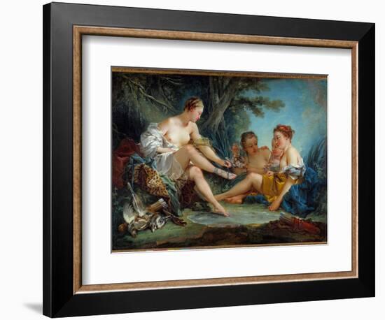 Le Retour De La Chasse De Diane Painting by Francois Boucher (1703-1770) 1745 Sun. 0,94X1,31 M Pari-Francois Boucher-Framed Giclee Print