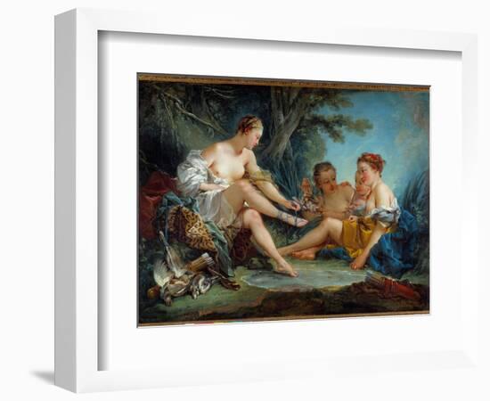 Le Retour De La Chasse De Diane Painting by Francois Boucher (1703-1770) 1745 Sun. 0,94X1,31 M Pari-Francois Boucher-Framed Giclee Print