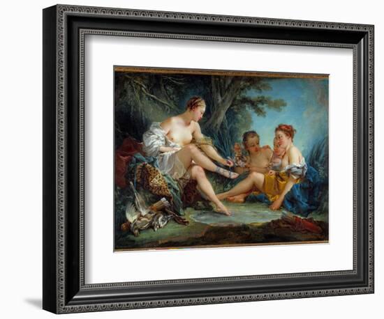 Le Retour De La Chasse De Diane Painting by Francois Boucher (1703-1770) 1745 Sun. 0,94X1,31 M Pari-Francois Boucher-Framed Giclee Print