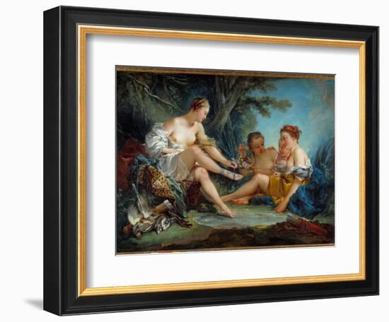 Le Retour De La Chasse De Diane Painting by Francois Boucher (1703-1770) 1745 Sun. 0,94X1,31 M Pari-Francois Boucher-Framed Giclee Print