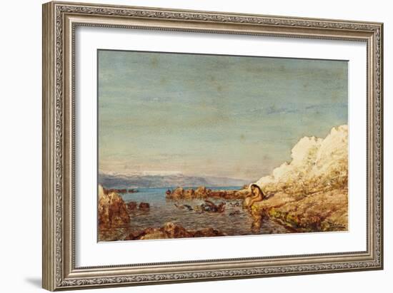 Le rocher d'Antibes: le Croûton-Félix Ziem-Framed Giclee Print