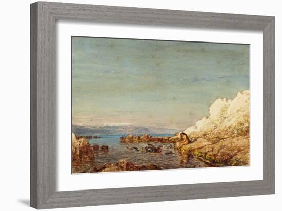 Le rocher d'Antibes: le Croûton-Félix Ziem-Framed Giclee Print