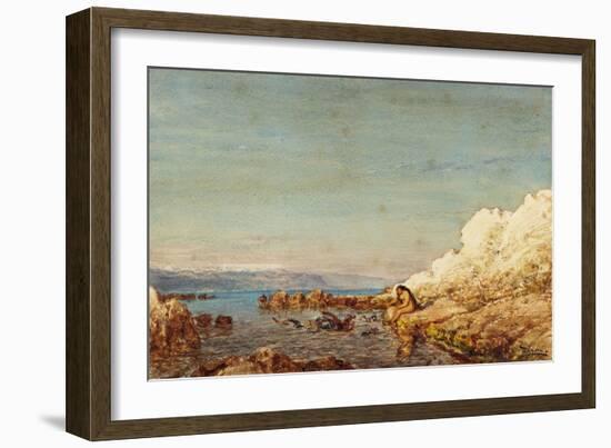 Le rocher d'Antibes: le Croûton-Félix Ziem-Framed Giclee Print