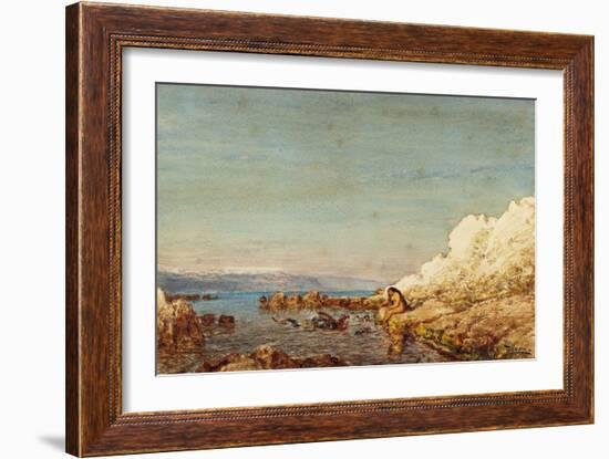 Le rocher d'Antibes: le Croûton-Félix Ziem-Framed Giclee Print