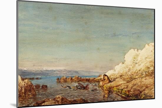 Le rocher d'Antibes: le Croûton-Félix Ziem-Mounted Giclee Print