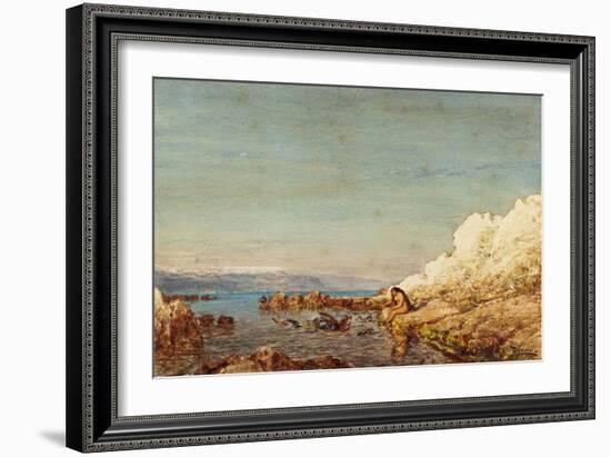 Le rocher d'Antibes: le Croûton-Félix Ziem-Framed Giclee Print