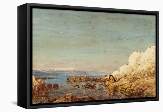 Le rocher d'Antibes: le Croûton-Félix Ziem-Framed Premier Image Canvas