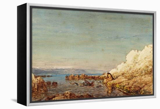 Le rocher d'Antibes: le Croûton-Félix Ziem-Framed Premier Image Canvas