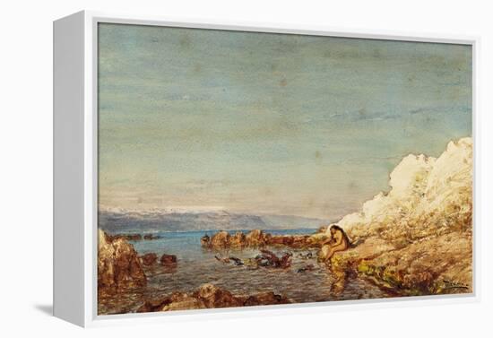 Le rocher d'Antibes: le Croûton-Félix Ziem-Framed Premier Image Canvas