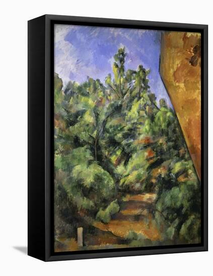 Le Rocher Rouge-Paul Cézanne-Framed Premier Image Canvas