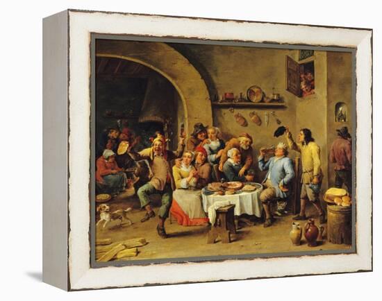 Le Roi Boit (The King Drinks)-David Teniers the Younger-Framed Premier Image Canvas