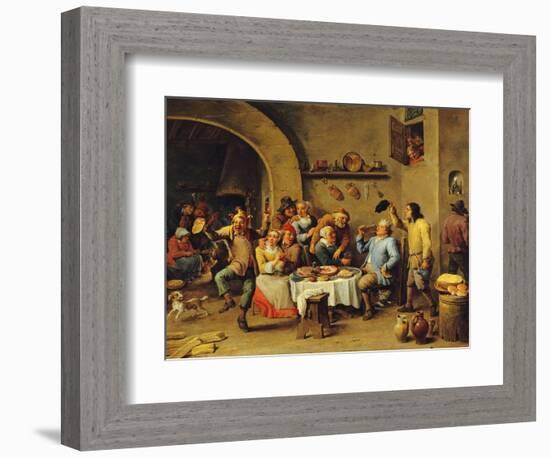 Le Roi Boit (The King Drinks)-David Teniers the Younger-Framed Giclee Print